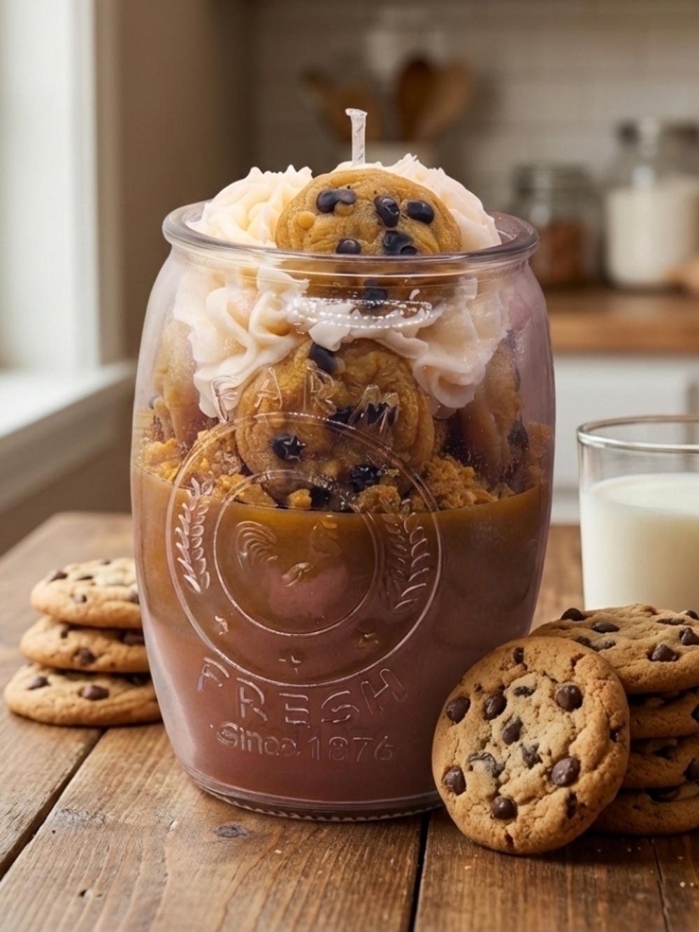 Chocolate Chip Cookie Soy Wax Candle Handmade Home Decor Gift 14 oz